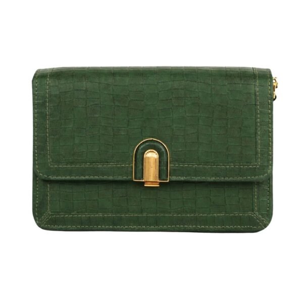 Green Textured Handbag